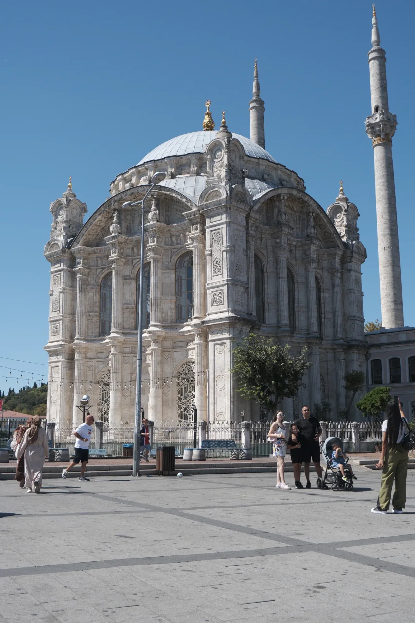 Ortaköy Mosque beneath a clear blue sky
